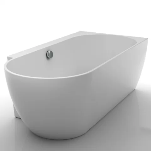 Cada freestanding Kreiner Ceylon 166x80 cm alb dreapta