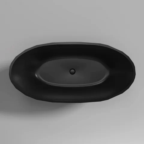 Cada freestanding Coloana Iolanda 170x75 cm acril negru