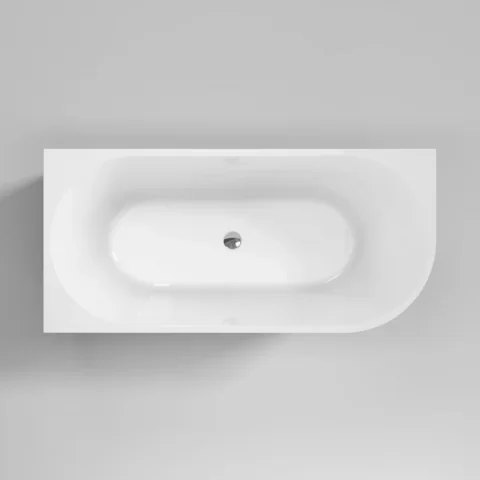 Cada freestanding Coloana Laguna 160x80 cm acril alb stanga