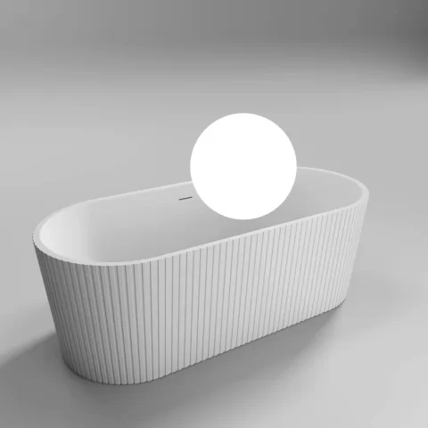 Cada freestanding Coloana Antonia 170x75 cm acril alb 