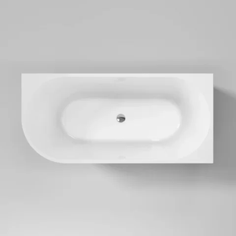 Cada freestanding Coloana Laguna 160x80 cm acril alb dreapta