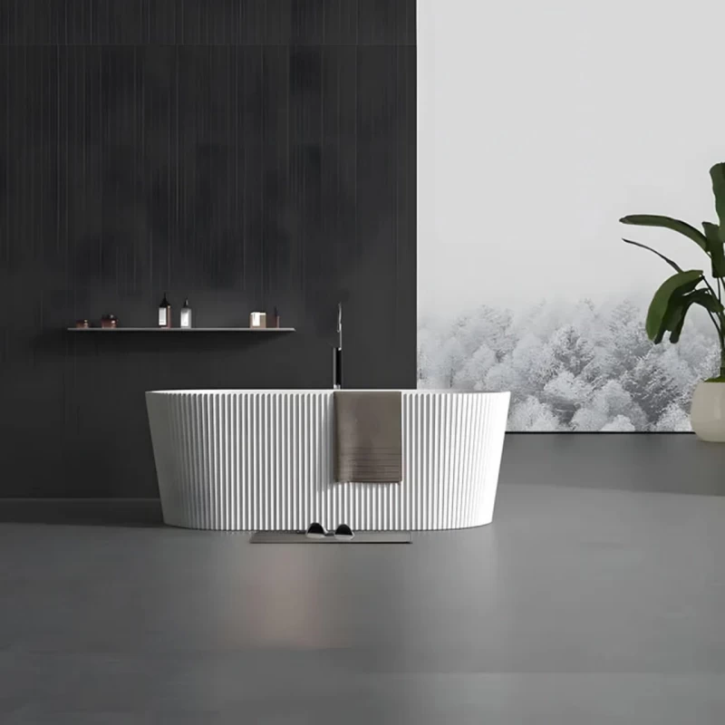 Cada freestanding Coloana Antonia 170x75 cm acril alb 