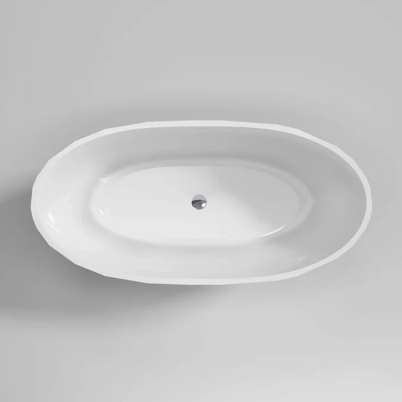 Cada freestanding Coloana Iolanda 170x75 cm acril alb