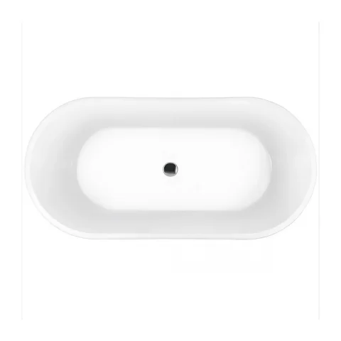 Cada freestanding Coloana Hera 150x73 cm acril alb