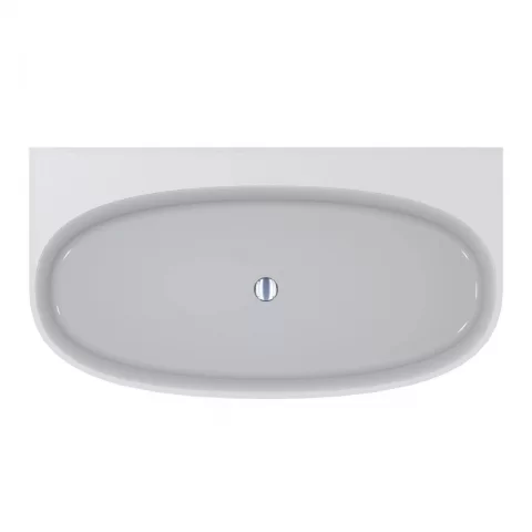 Cada freestanding compozit Coloana Anna 160x85 cm alb lucios