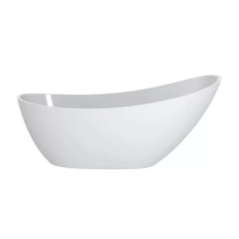 Cada freestanding compozit Coloana Marina 174.5x72.5 cm alb lucios