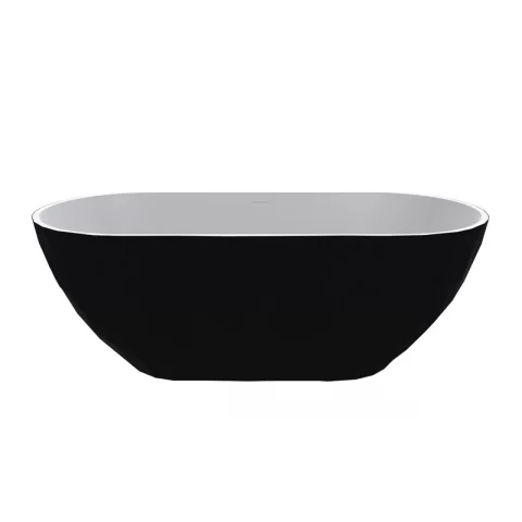 Cada freestanding compozit Coloana Sapfire 165x76 cm negru mat