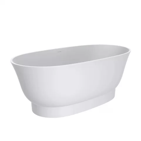 Cada freestanding compozit Coloana Molly 160x81 cm alb mat