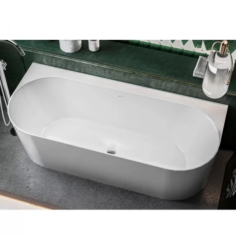 Cada freestanding compozit Coloana Bali 170x75 cm alb lucios