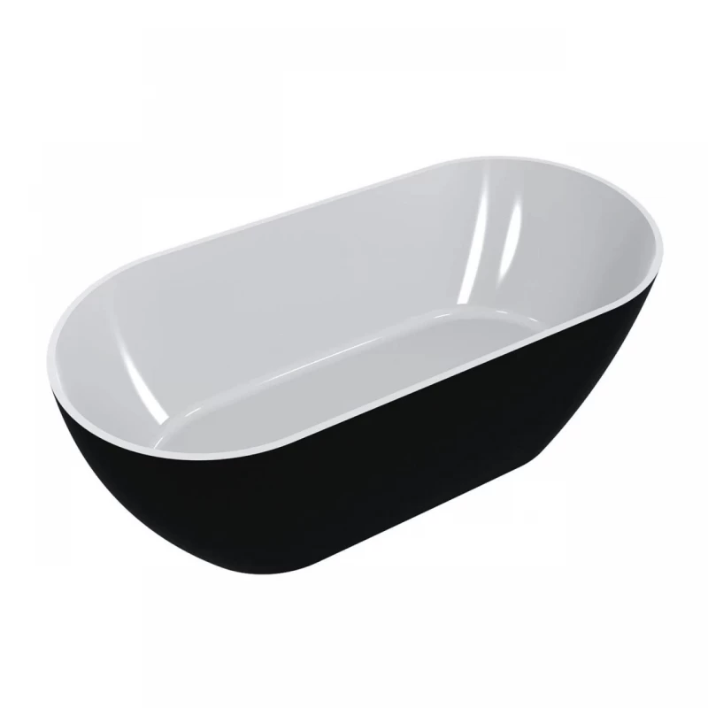 Cada freestanding compozit Coloana Greenland 168x80.5 cm negru lucios