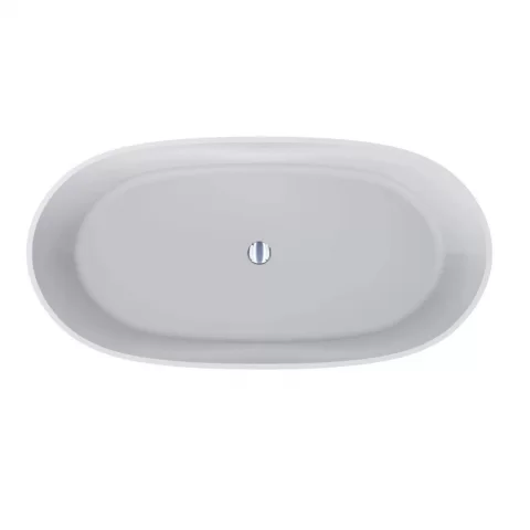 Cada freestanding compozit Coloana Molly 160x81 cm alb mat