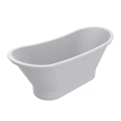 Cada freestanding compozit Coloana Charlotte 160.5x66 cm alb mat