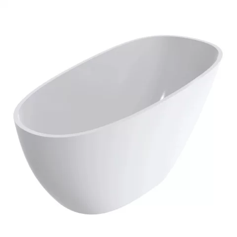 Cada freestanding compozit Coloana Valeria 140x74 cm alb lucios