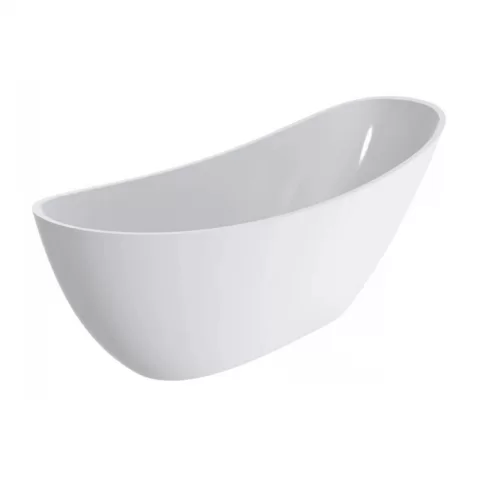 Cada freestanding compozit Coloana Marina 174.5x72.5 cm alb lucios
