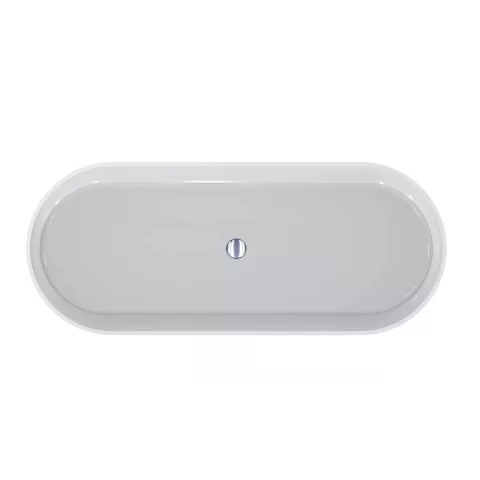 Cada freestanding compozit Coloana Providence 170x70 cm alb lucios