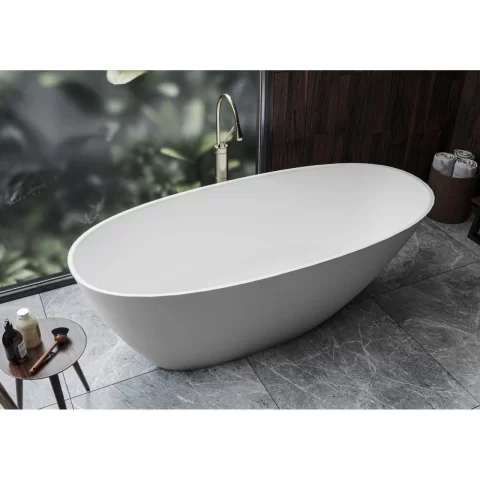 Cada freestanding compozit Coloana Melbourne 168.5x76 cm alb mat