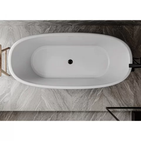 Cada freestanding compozit Coloana Anastasia 175x80 cm alb lucios