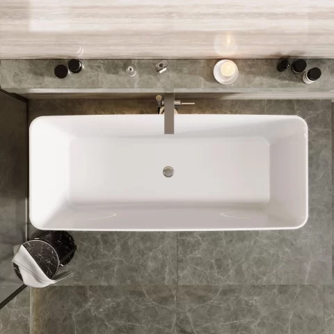 Cada freestanding compozit Coloana Bonita 180x75.5 cm alb mat