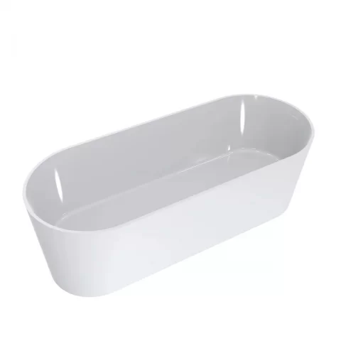 Cada freestanding compozit Coloana Providence 170x70 cm alb lucios