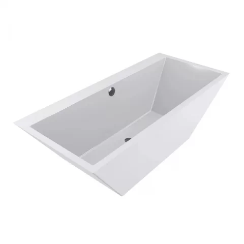 Cada freestanding compozit Coloana Temza 179.2x79.6 cm alb lucios