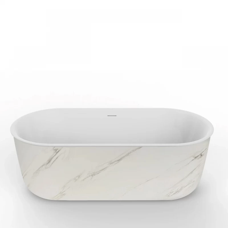 Cada freestanding Coloana Celestia 170x78 cm acril alb