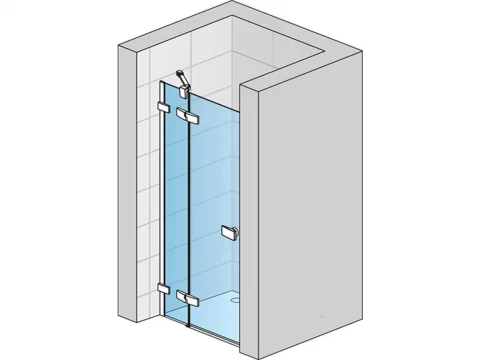 SUPER PROMO Usa cabina dus pivotanta SanSwiss Escura 120xH200 cm