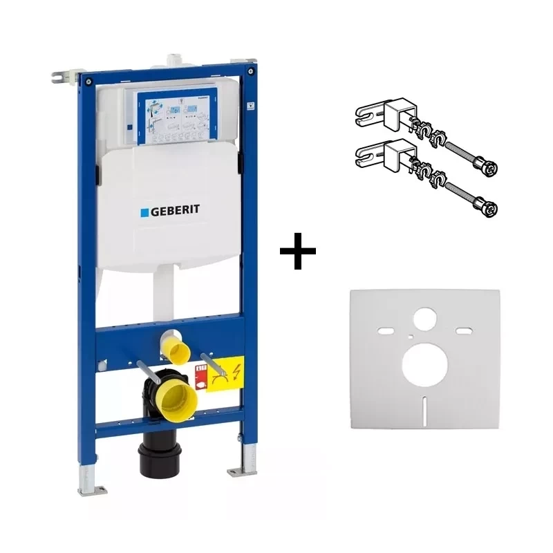 Set promo Rezervor WC incastrat cu cadru si izolare fonica, Geberit Duofix Sigma, 12 cm