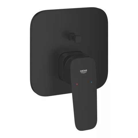 Baterie cada dus incastrata Grohe Cubeo negru mat fara corp ingropat
