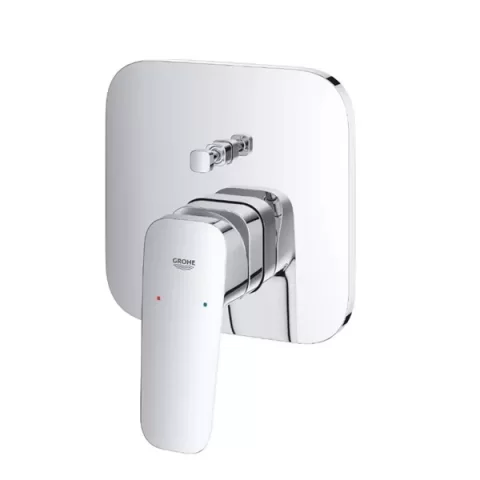 Set de dus fix si mobil incastrata, cu baterie monocomanda, crom, Grohe Cubeo cu Tempesta 250