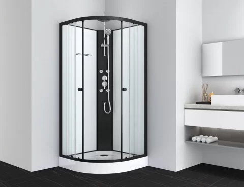 Cabina de dus completa RELOAD, semirotunda, fara plafon, 90x90x232cm - PS16B