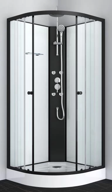 Cabina de dus completa RELOAD, semirotunda, fara plafon, 90x90x232cm - PS16B