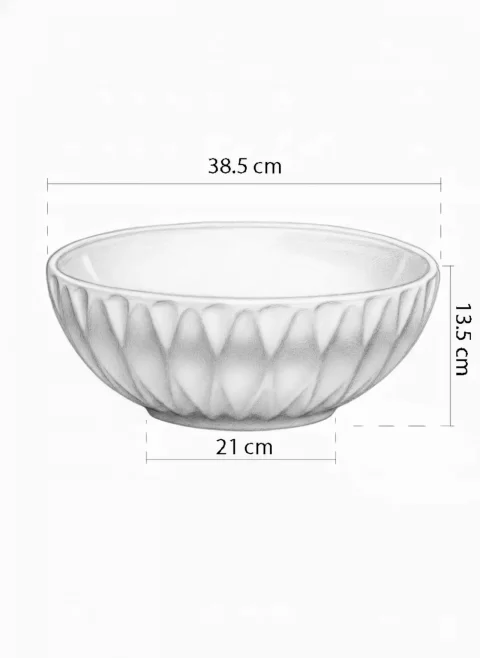Lavoar pe blat rotund ceramic alb - A435H