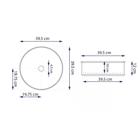 Lavoar Terrazzo Alb pe blat A524-DC01