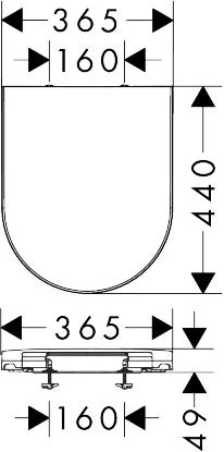 Hansgrohe EluPura Original S capac wc SoftClose alb 60148450