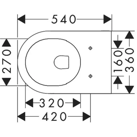 Vas wc Hansgrohe EluPura S AquaFall, fara capac, alb