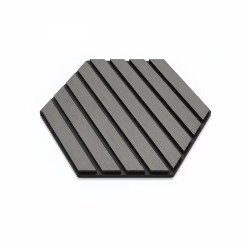 Panou riflaj decorativ, hexagonal - Antracit Mat XYPT-05