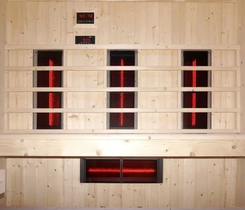 Sauna finlandeza mixta de exterior Sanotechnik Lahti 5-6 persoane 201,5x181,5x200,2cm