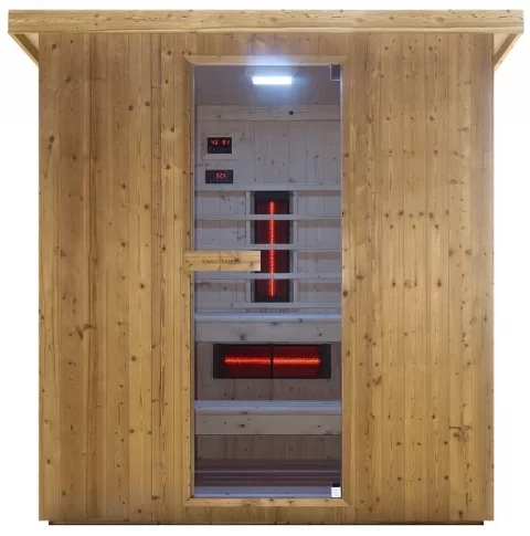 Sauna finlandeza mixta de exterior Sanotechnik Lahti 5-6 persoane 2015x1815x2002cm