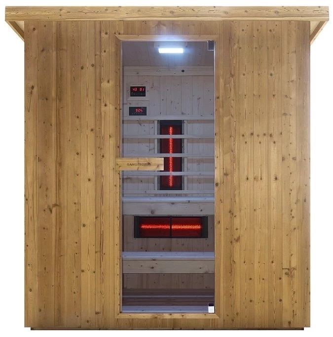 Sauna finlandeza mixta de exterior Sanotechnik Lahti 5-6 persoane 201,5x181,5x200,2cm