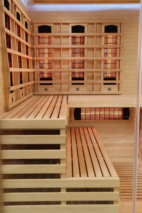 Sauna Sanotechnik Deluxe brad canadian 150x150xH200 cm cromoterapie