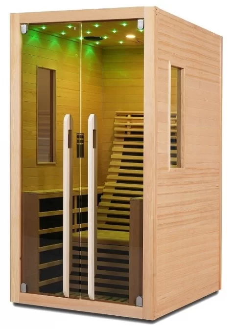 Sauna Sanotechnik Carbon 1 brad canadian 130x100xH195 cm LED Starlight 