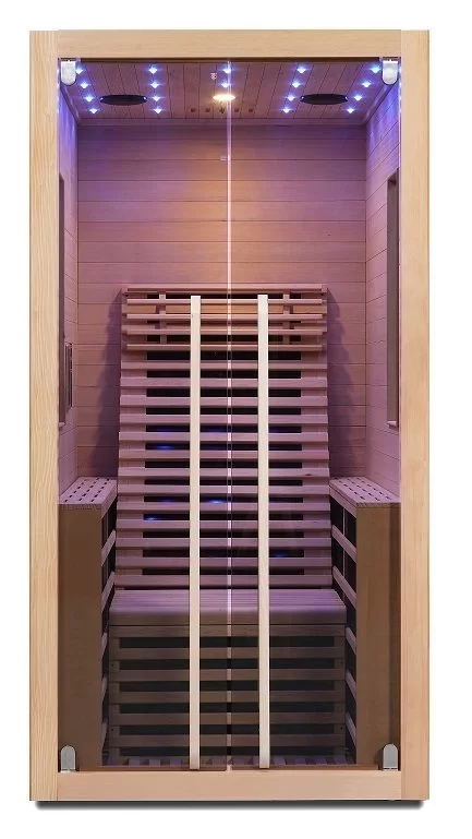 Sauna Sanotechnik Carbon 1 brad canadian 130x100xH195 cm LED Starlight 