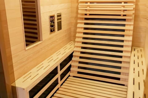 Sauna Sanotechnik Carbon 1 brad canadian 130x100xH195 cm LED Starlight 