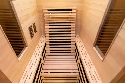 Sauna Sanotechnik Carbon 1 brad canadian 130x100xH195 cm LED Starlight 