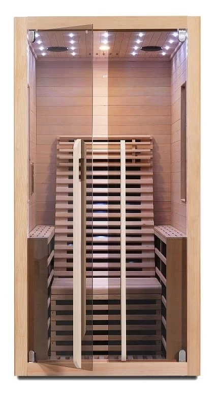 Sauna Sanotechnik Carbon 1 brad canadian 130x100xH195 cm LED Starlight 