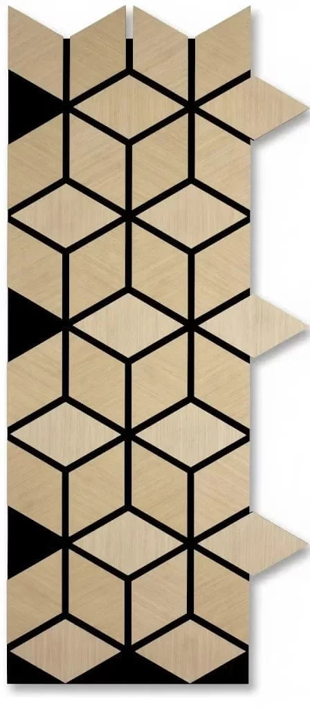 PANOU RIFLAJ DECORATIV CUBIC WOOD - STEJAR NATUR XYPT-12