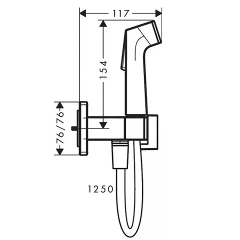 Hansgrohe Bidette baterie bideu cu set de duș ascuns auriu