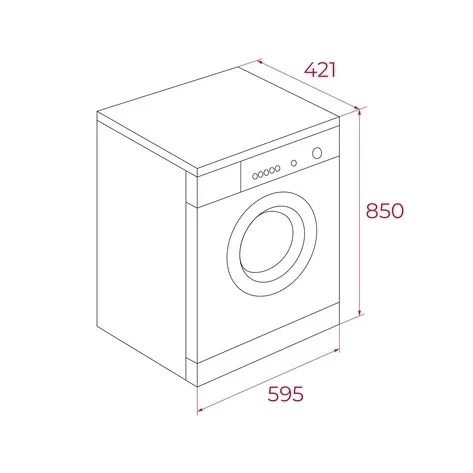 Mașină de spălat rufe free-standing fără uscător, 400 - 1200 rpm, Capacitate spălare: 6 kg