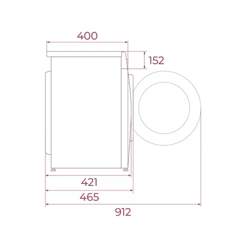 Mașină de spălat rufe free-standing fără uscător, 400 - 1200 rpm, Capacitate spălare: 6 kg
