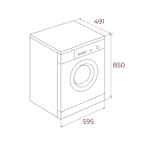 Mașină de spălat rufe free-standing fără uscător, Motor Inverter, 400 - 1400 rpm, Capacitate spălare: 8 kg